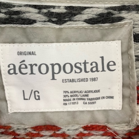 Aéropostale Wool Blend Heavyweight Button Winter Cardigan Sweater L - Picture 2 of 6